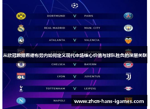 从欧冠数据看德布劳内如何定义现代中场核心价值与球队胜负的深层关联